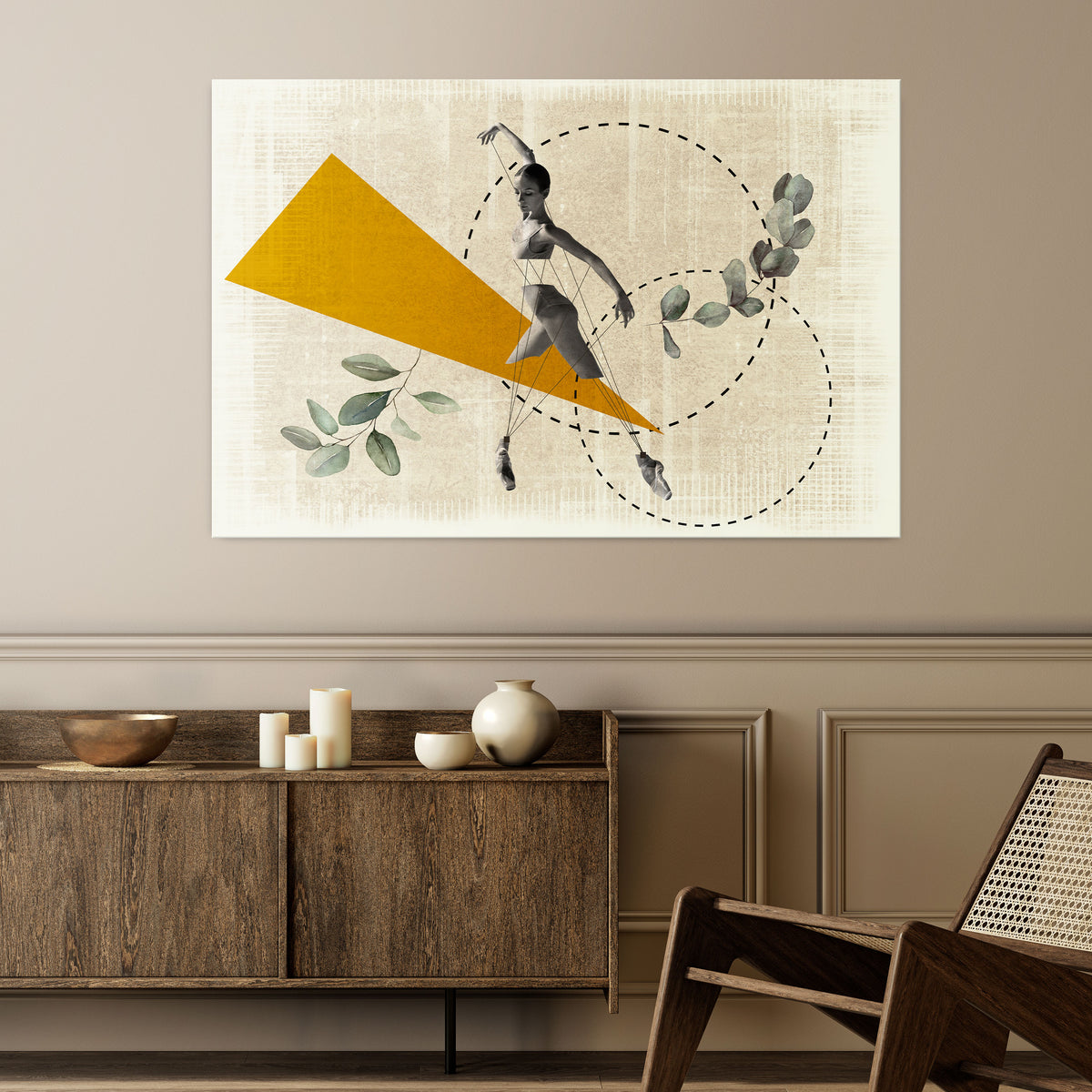 TRIANGLE MOVEMENT Horizontal Canvas Print