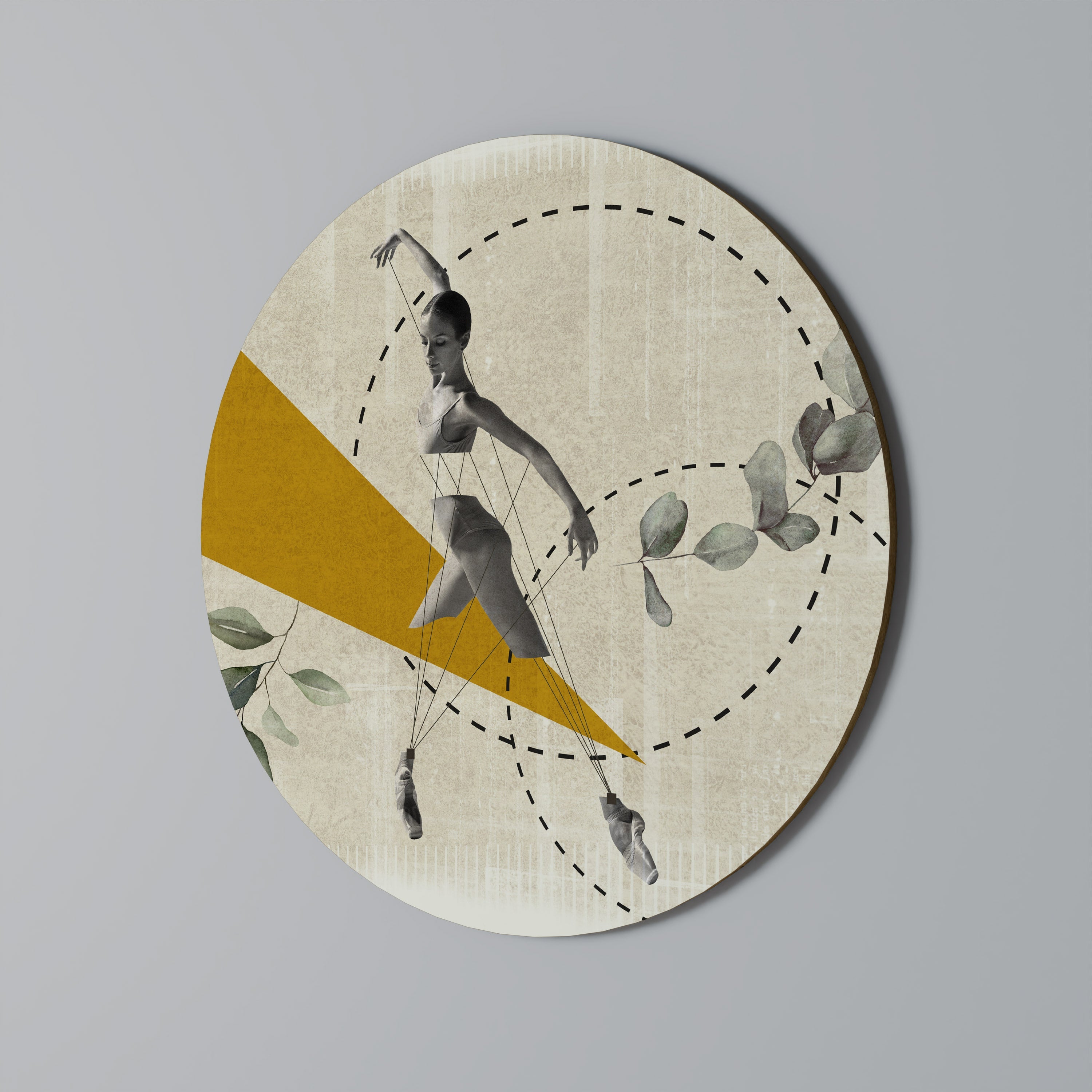 TRIANGLE MOVEMENT Round Wall Art