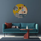 VINYL RETROSPECTION Round Wall Art