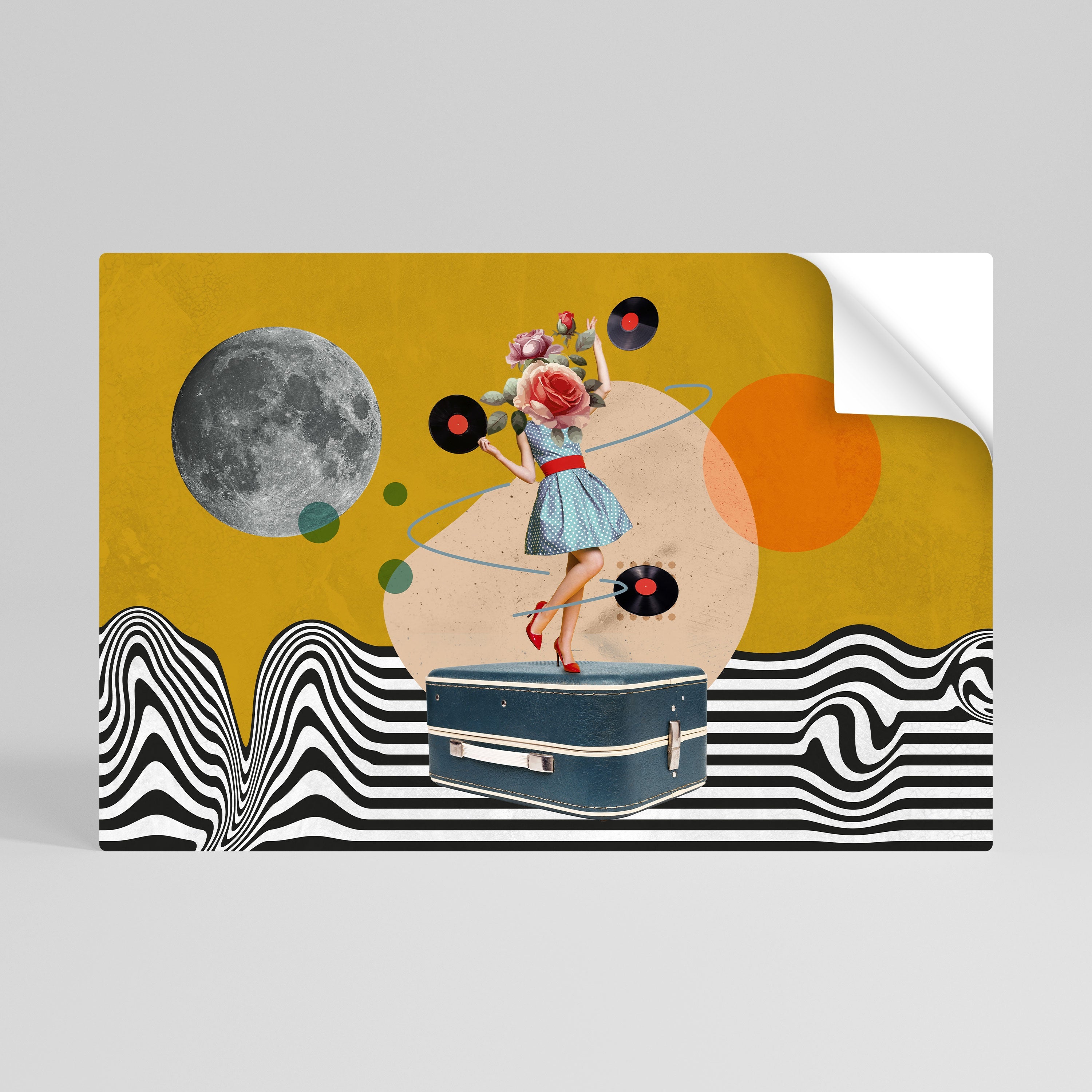 VINYL RETROSPECTION Poster Horizontal Autocolante