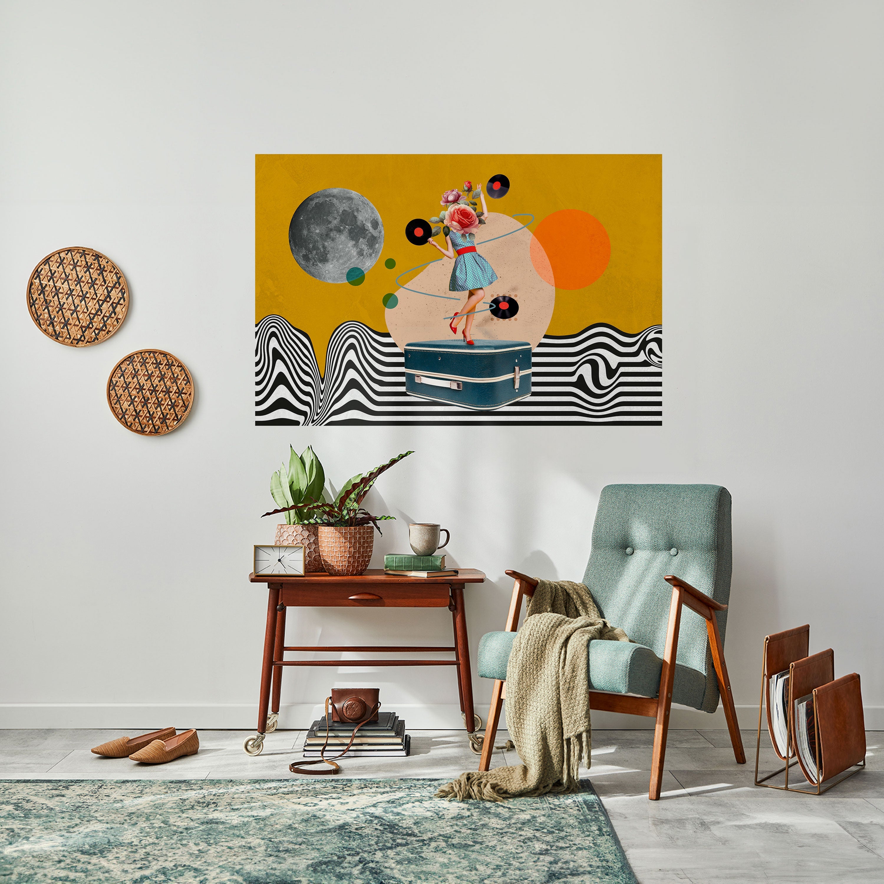 VINYL RETROSPECTION Poster Horizontal Autocolante