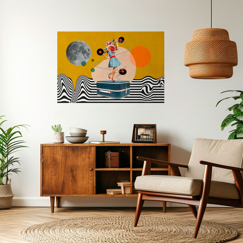 VINYL RETROSPECTION Poster Horizontal Autocolante