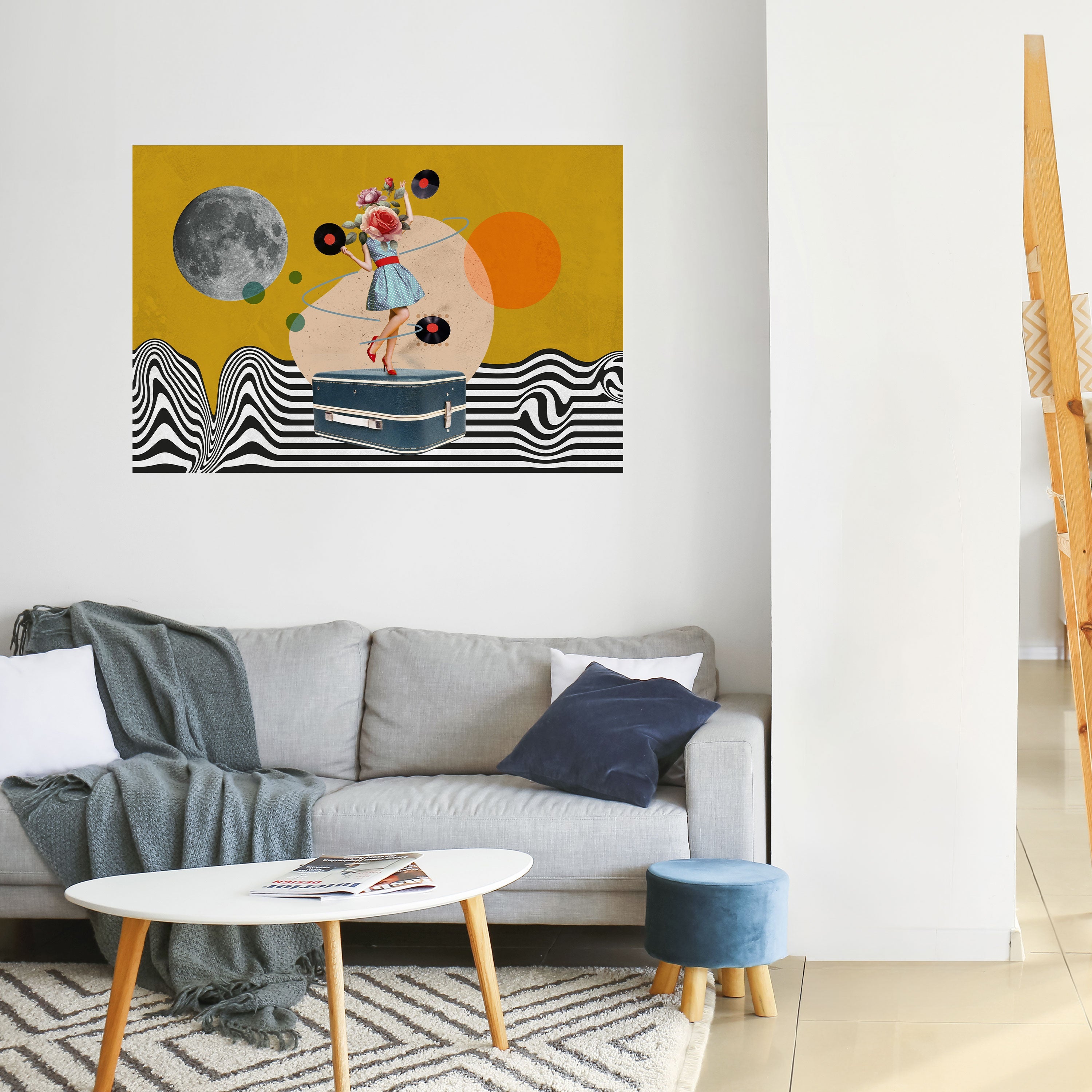 VINYL RETROSPECTION Poster Horizontal Autocolante