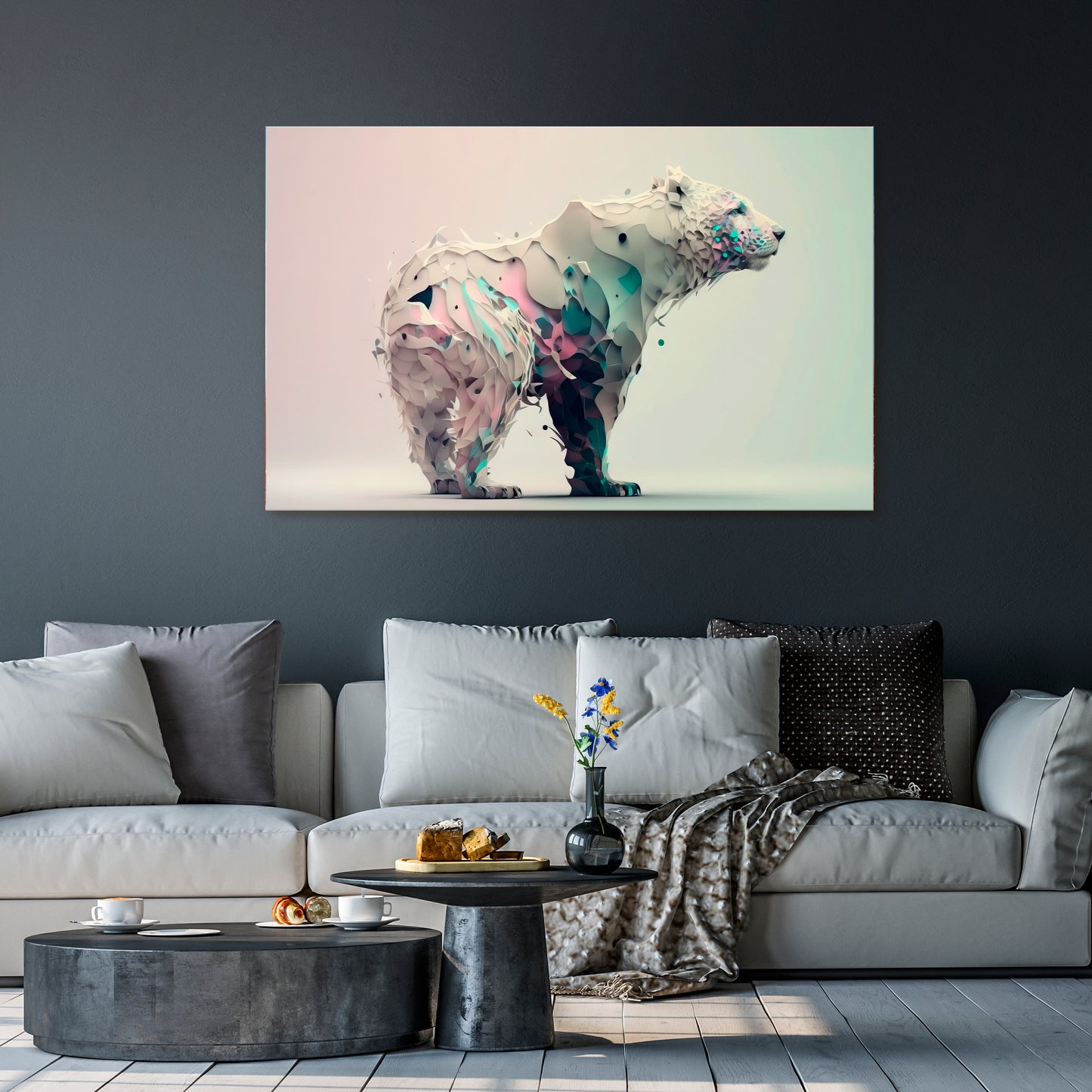 FUTURISTIC BEAR Horizontal Canvas Print