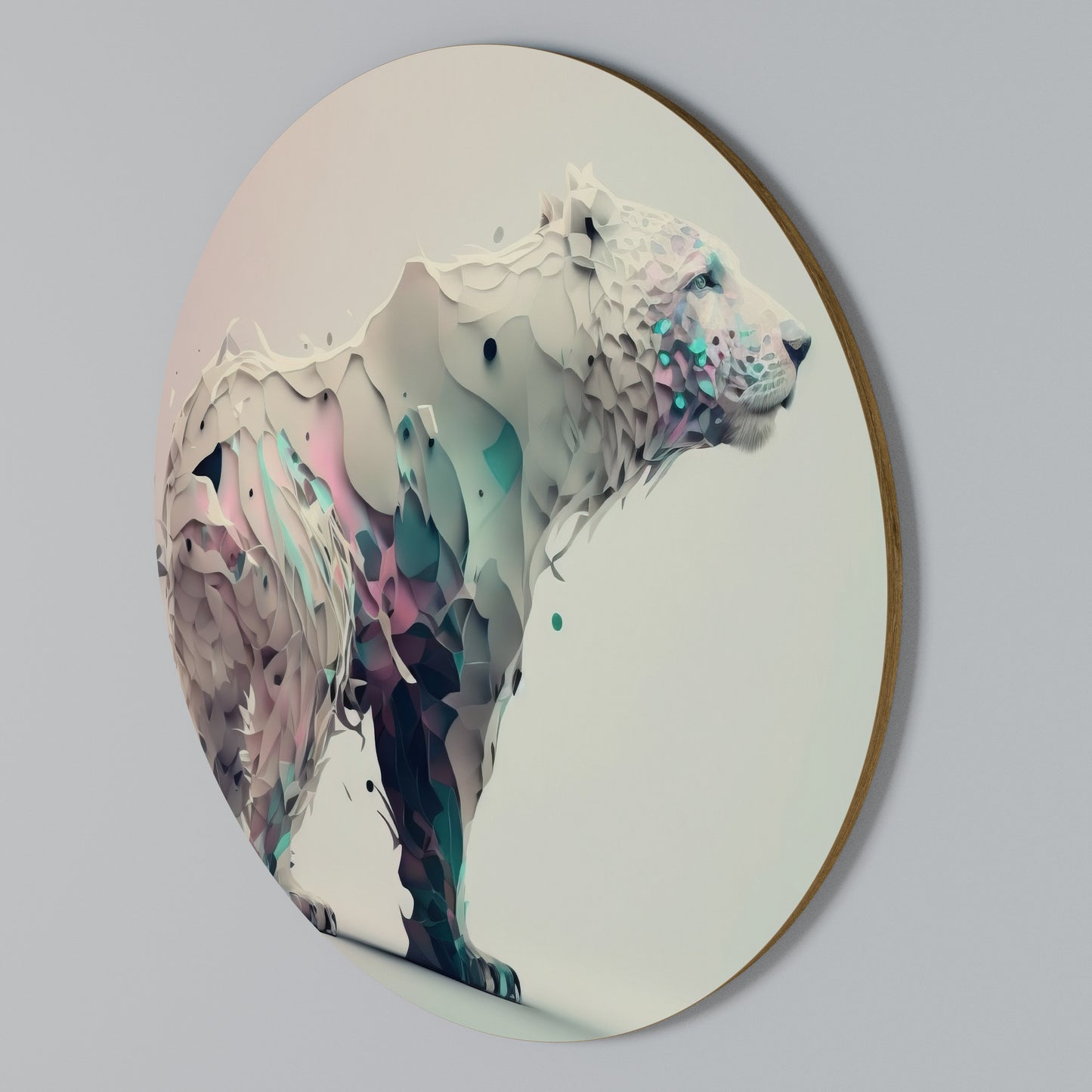 FUTURISTIC BEAR Arte de Parede Redonda
