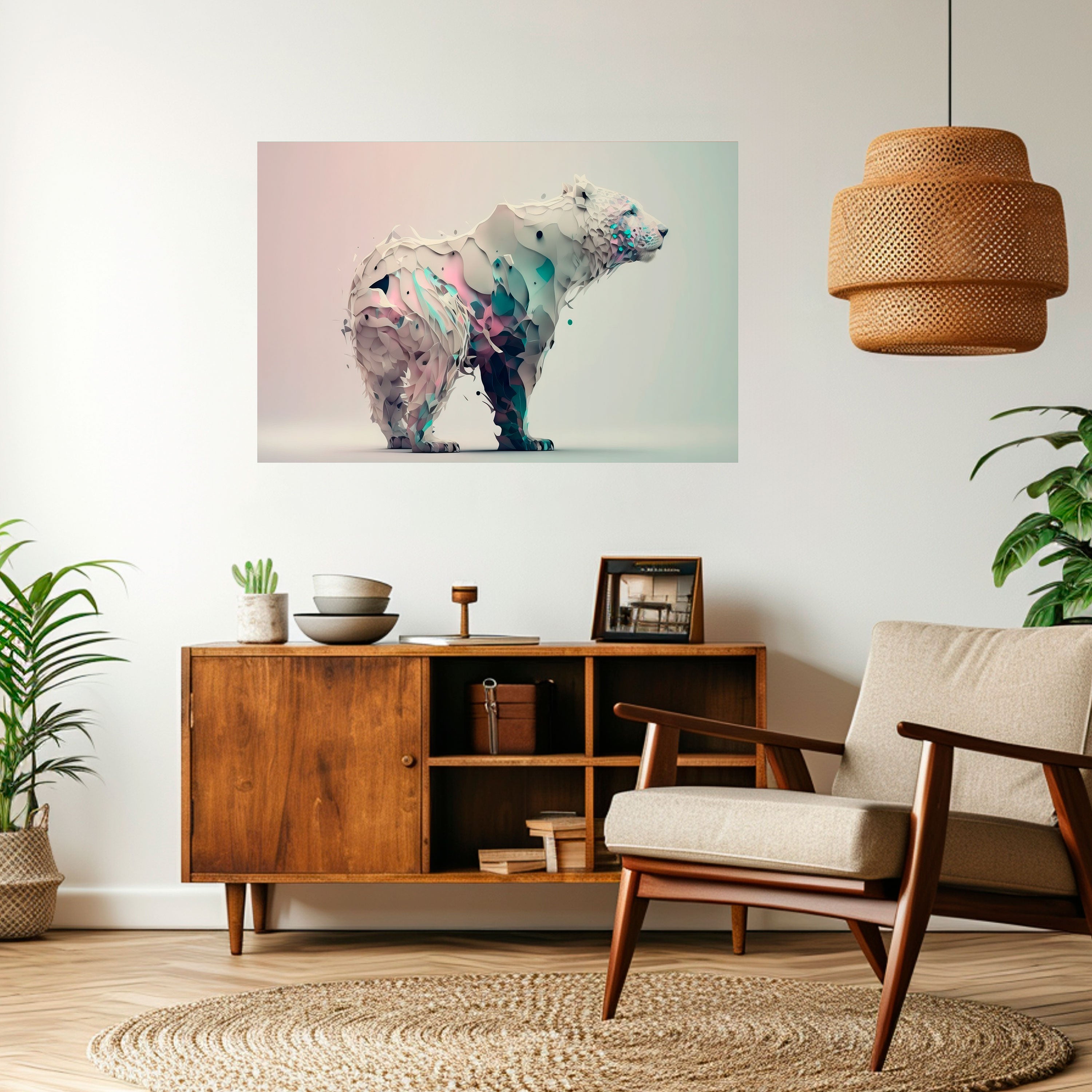 FUTURISTIC BEAR Poster Horizontal Autocolante