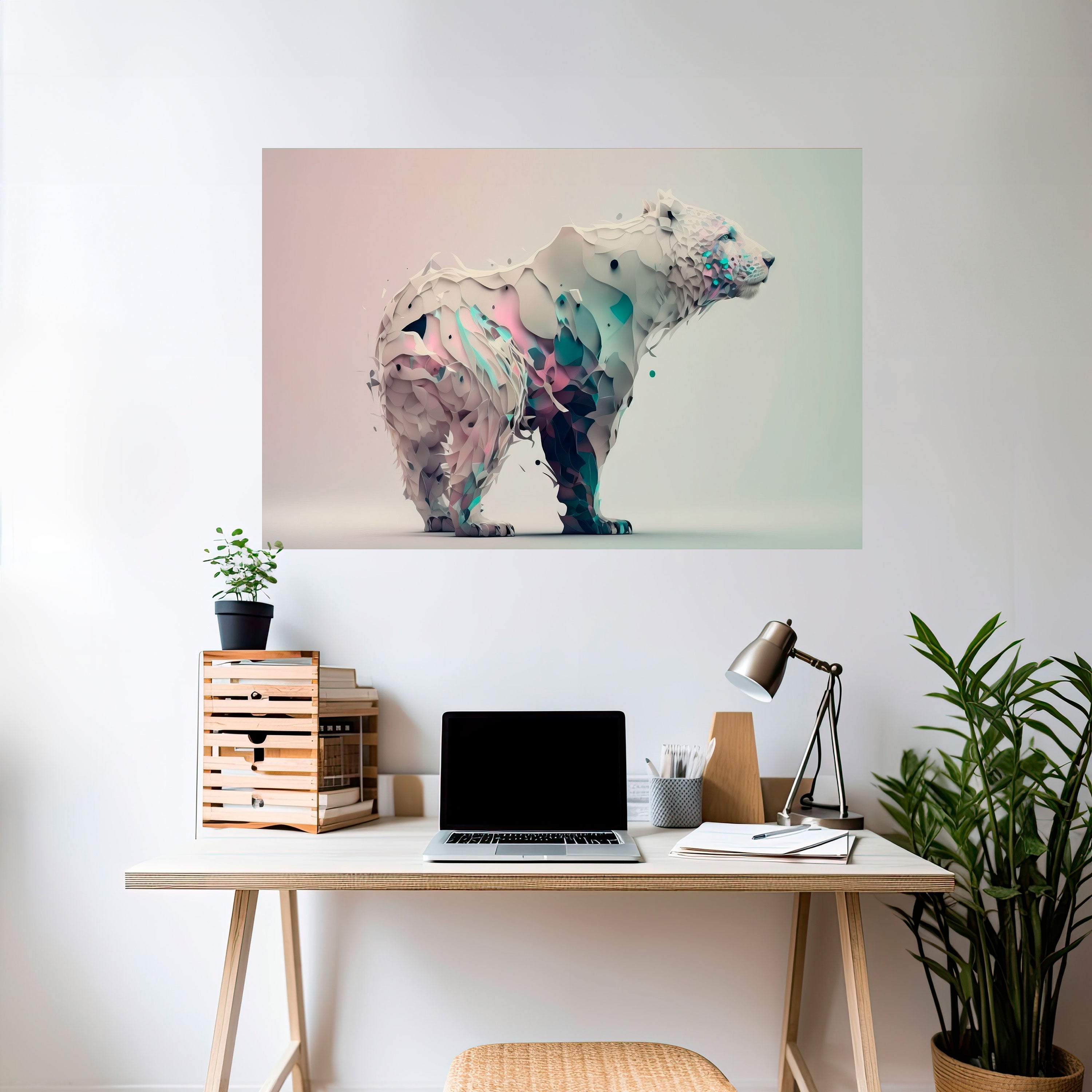 FUTURISTIC BEAR Poster Horizontal Autocolante