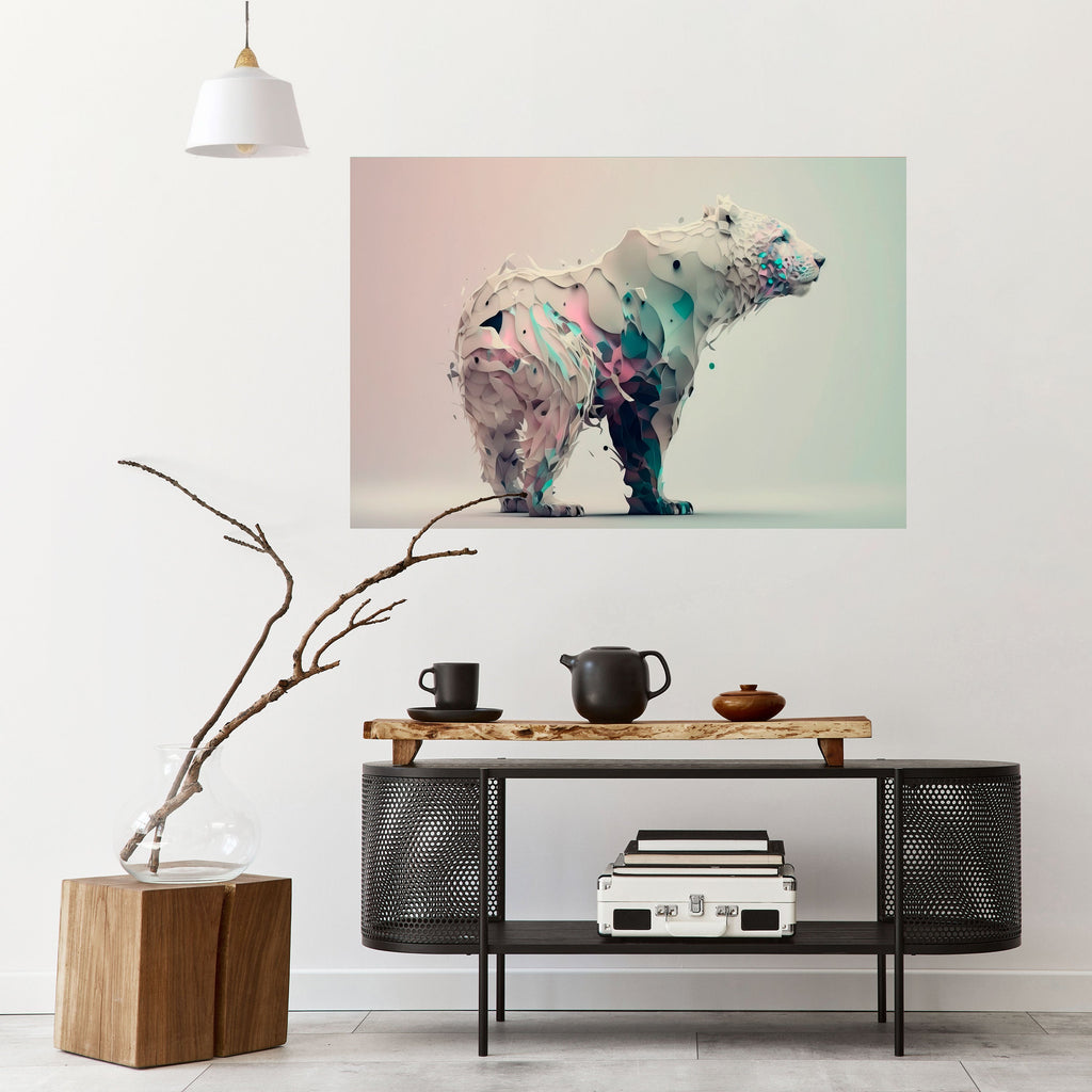 FUTURISTIC BEAR Poster Horizontal Autocolante
