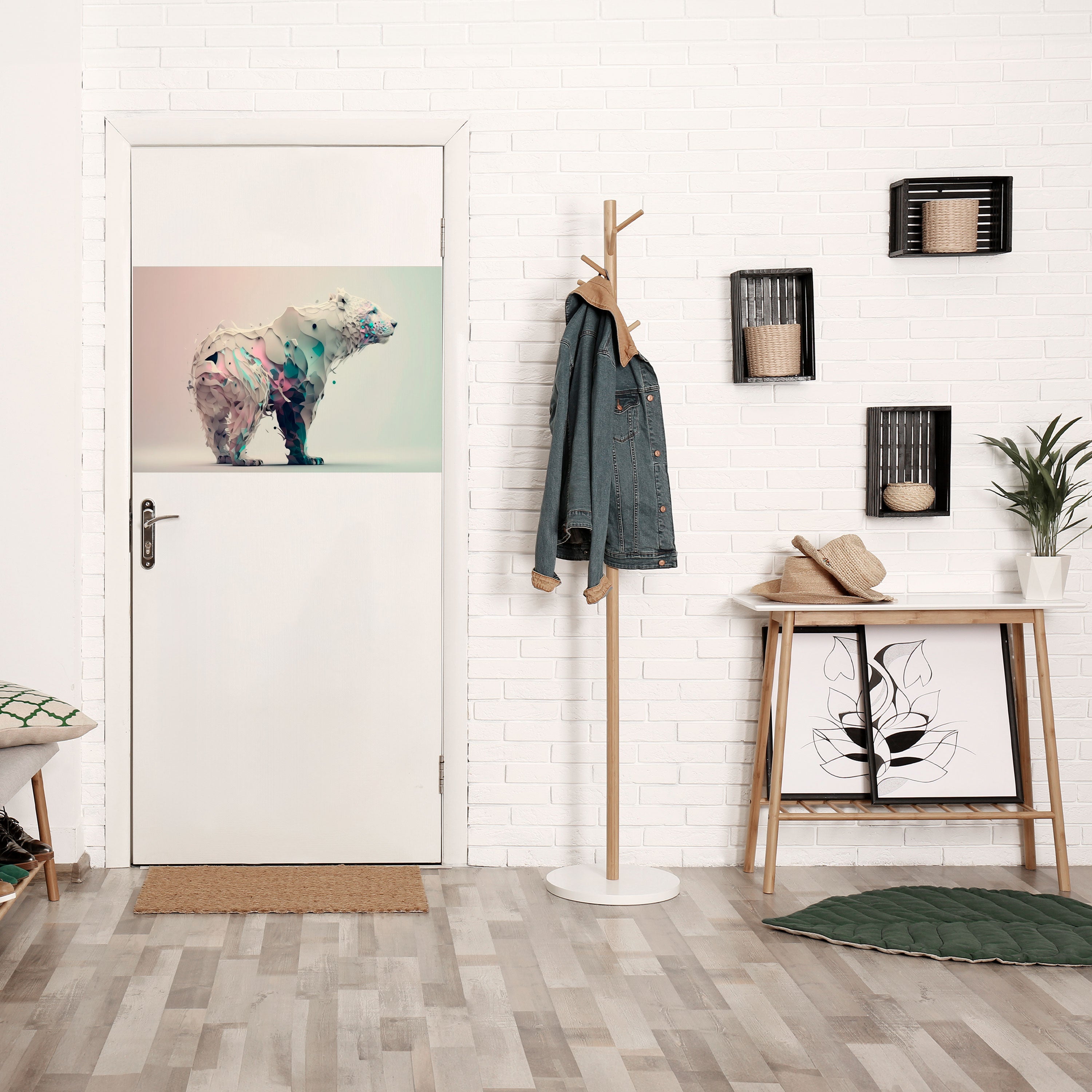 FUTURISTIC BEAR Poster Horizontal Autocolante