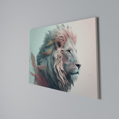 LUMINOUS LION MAJESTY Horizontal Canvas Print