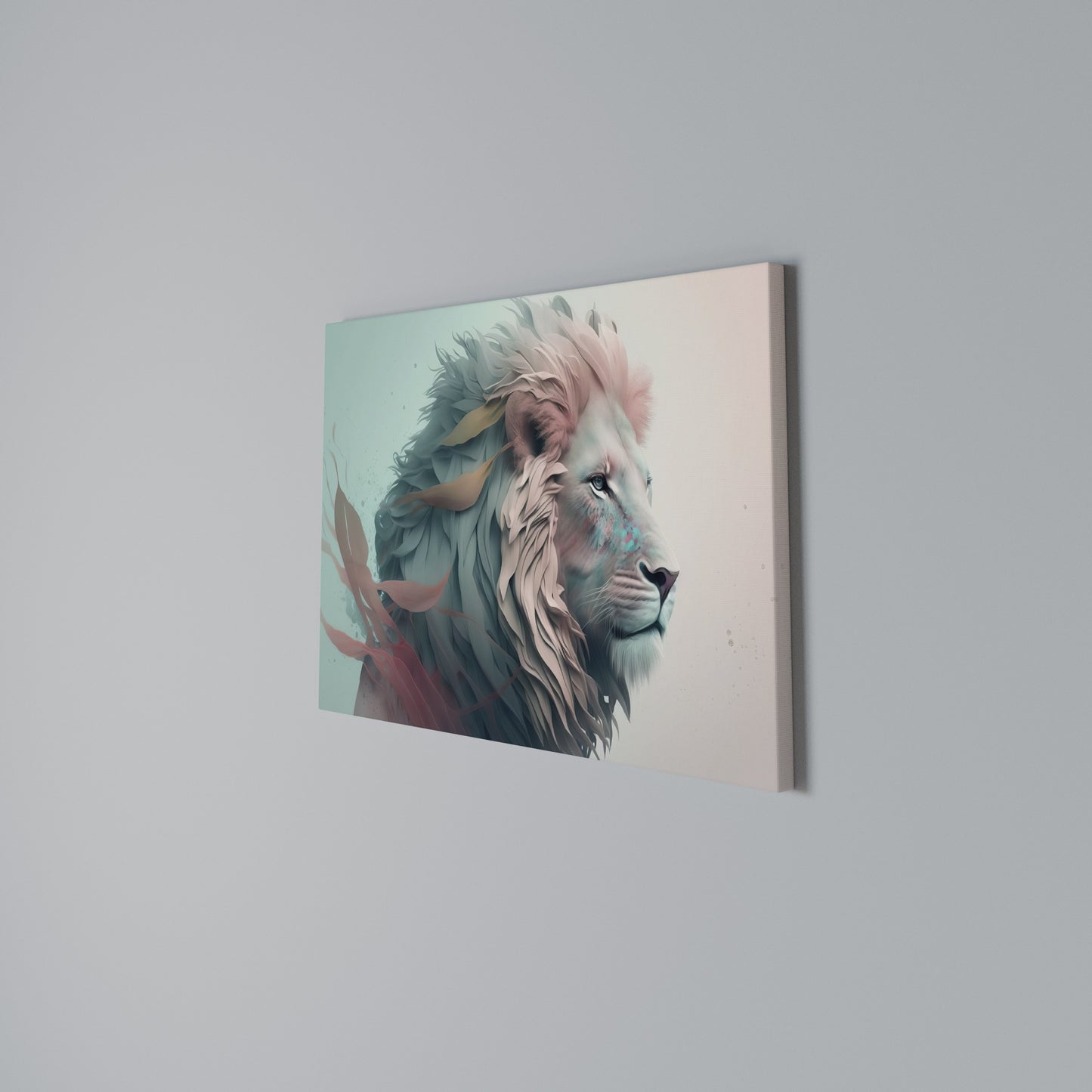 LUMINOUS LION MAJESTY Horizontal Canvas Print