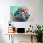 LUMINOUS LION MAJESTY Poster Horizontal Autocolante