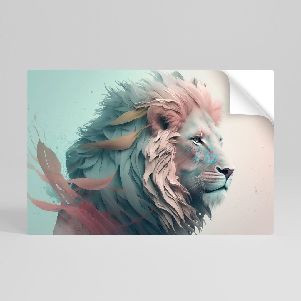 LUMINOUS LION MAJESTY Poster Horizontal Autocolante