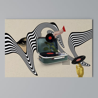 VINYL VARIATION Horizontal Canvas Print