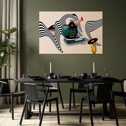VINYL VARIATION Horizontal Canvas Print