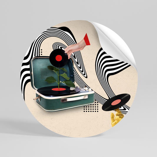 VINYL VARIATION Autocolante Redondo Removível