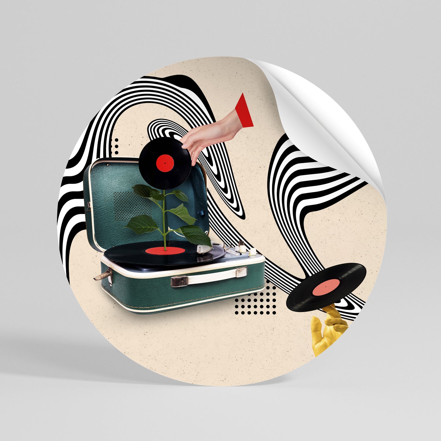 VINYL VARIATION Autocolante Redondo Removível