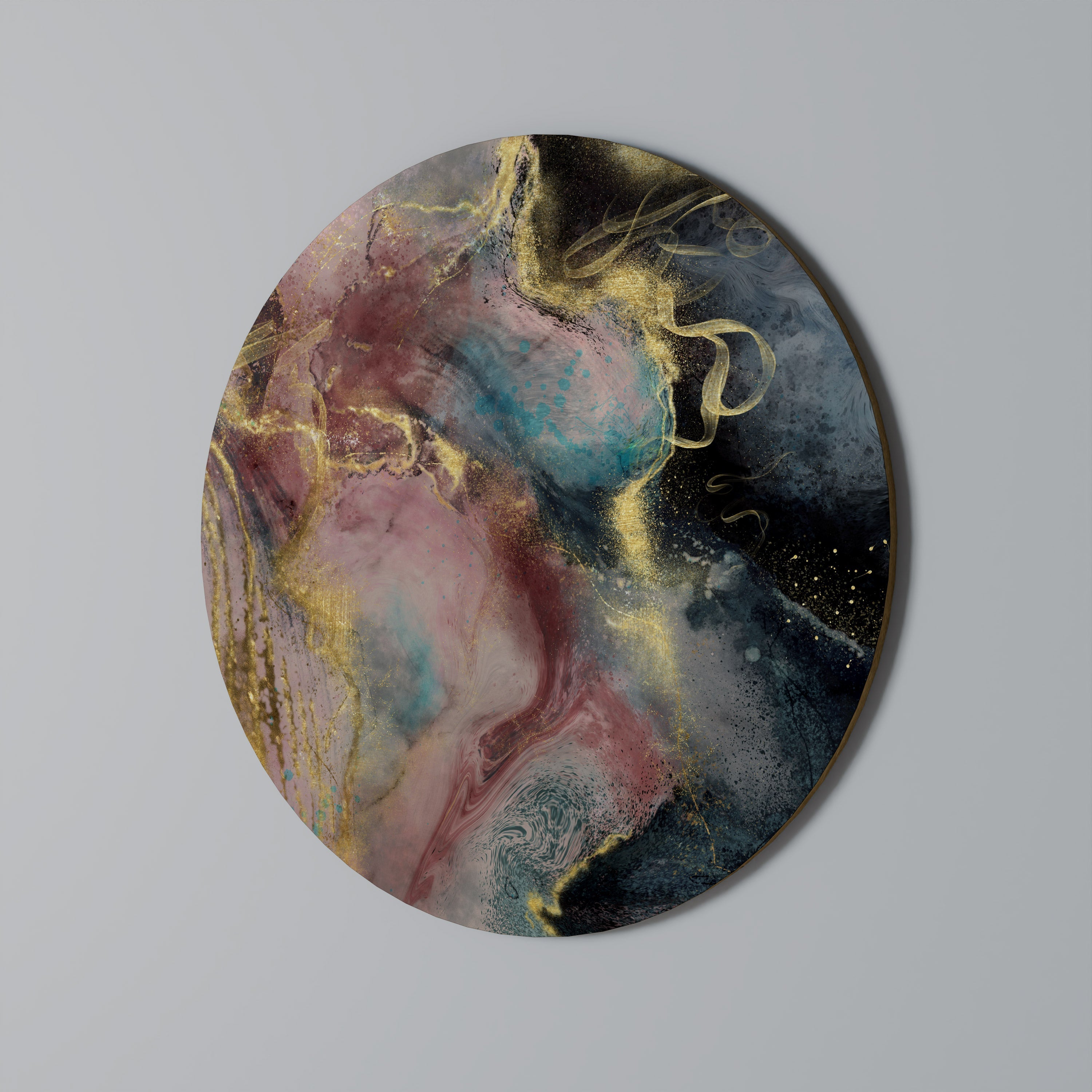 EARTHY MARBLE Quadro Redondo Decorativo