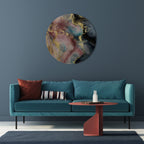 EARTHY MARBLE Quadro Redondo Decorativo