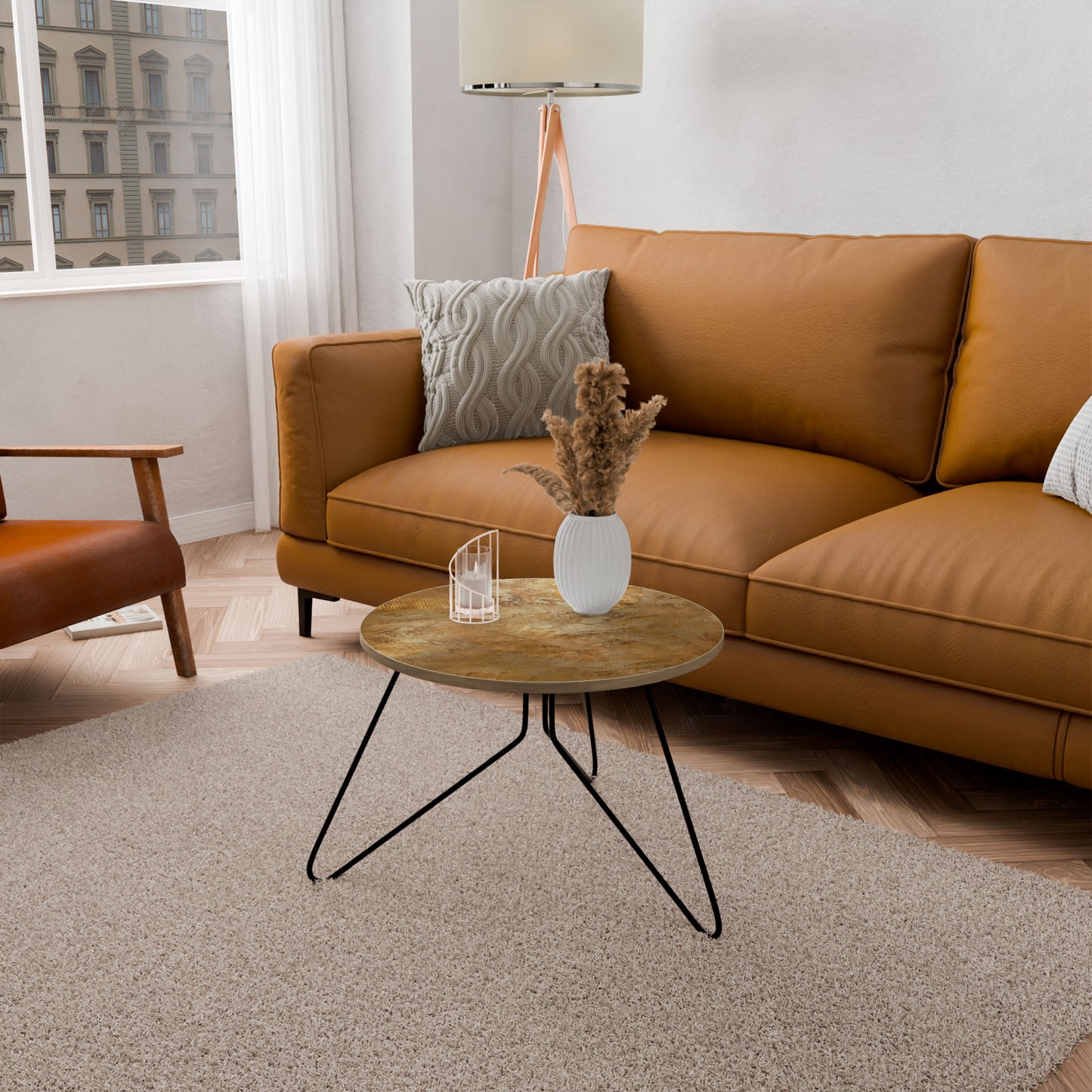 GILDED LEAF CASCADE Coffee Table