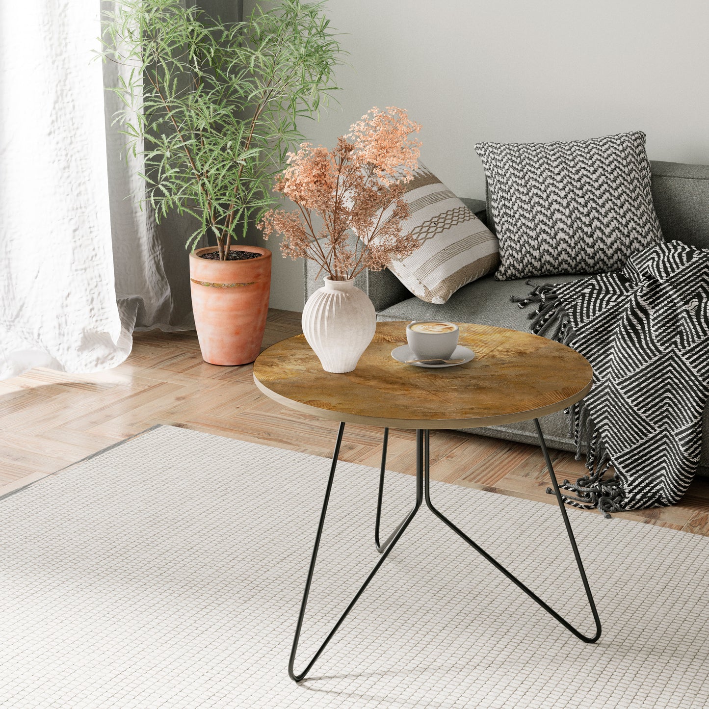GILDED LEAF CASCADE Coffee Table