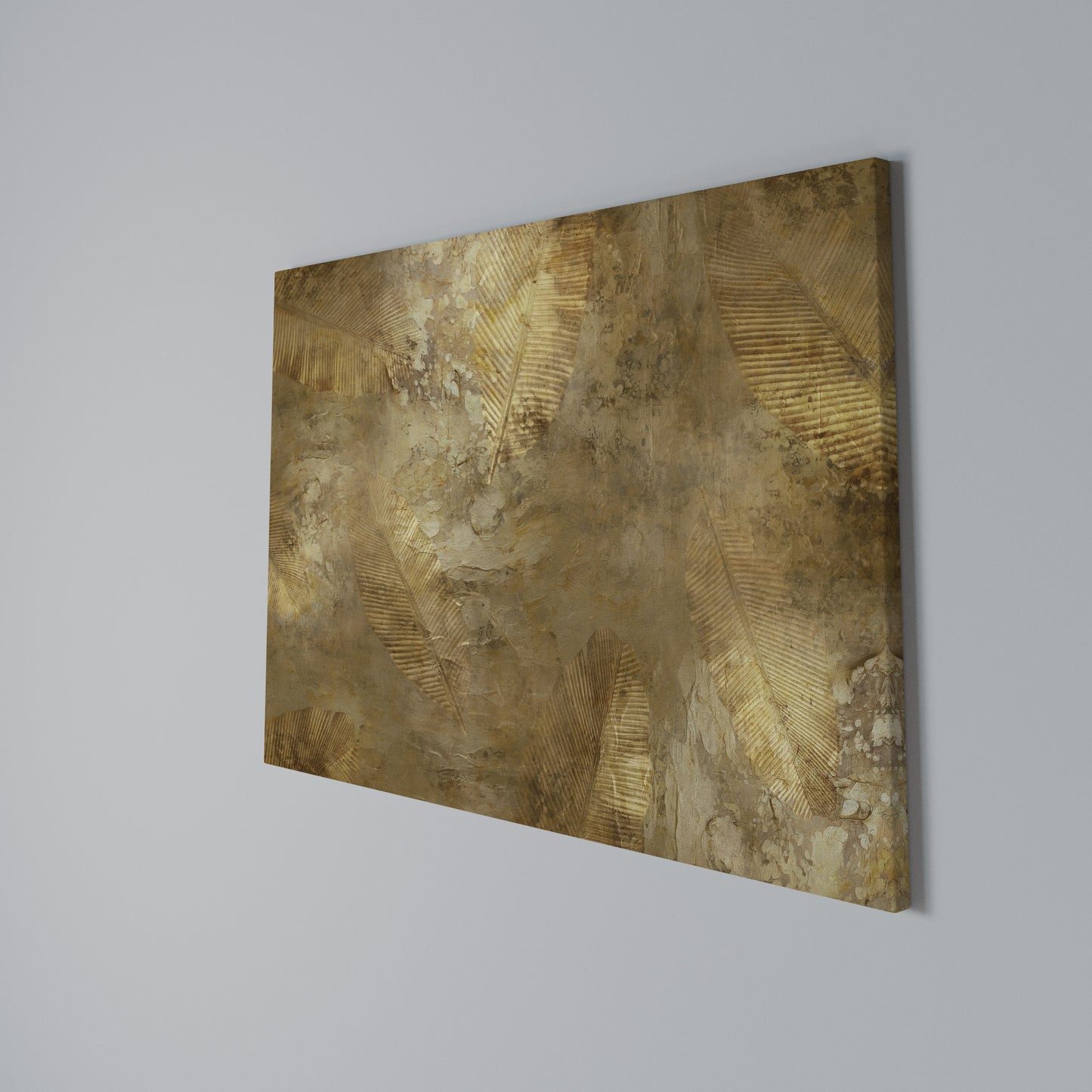 GILDED LEAF CASCADE Horizontal Canvas Print