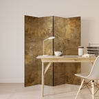 GILDED LEAF CASCADE Biombo Decorativo de 4 Painéis