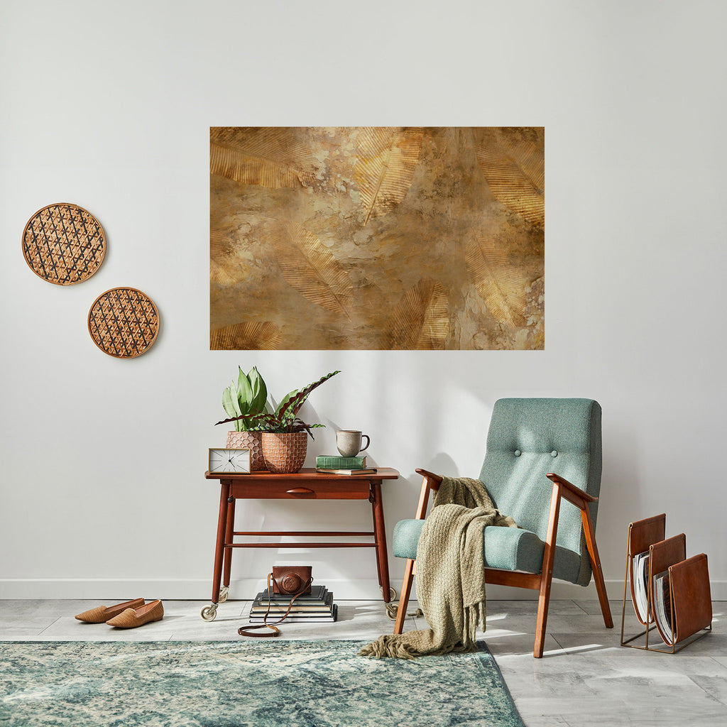 GILDED LEAF CASCADE Poster Horizontal Autocolante