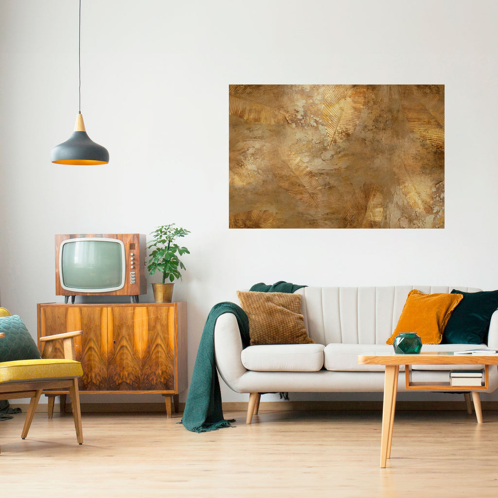 GILDED LEAF CASCADE Poster Horizontal Autocolante