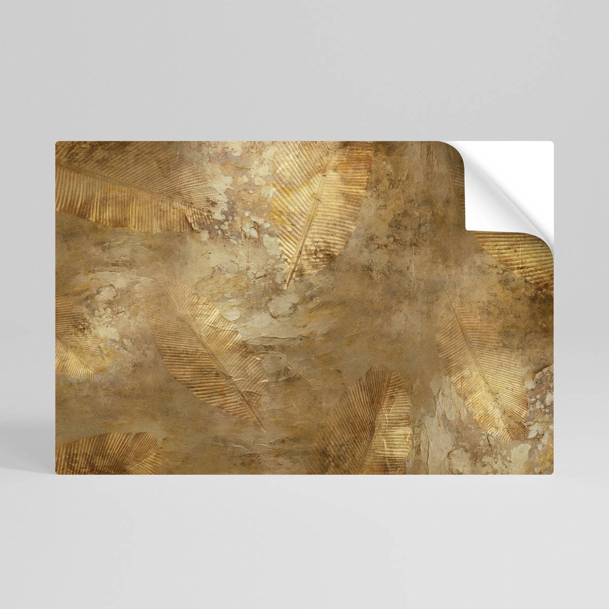 GILDED LEAF CASCADE Peel and Stick Horizontal Poster