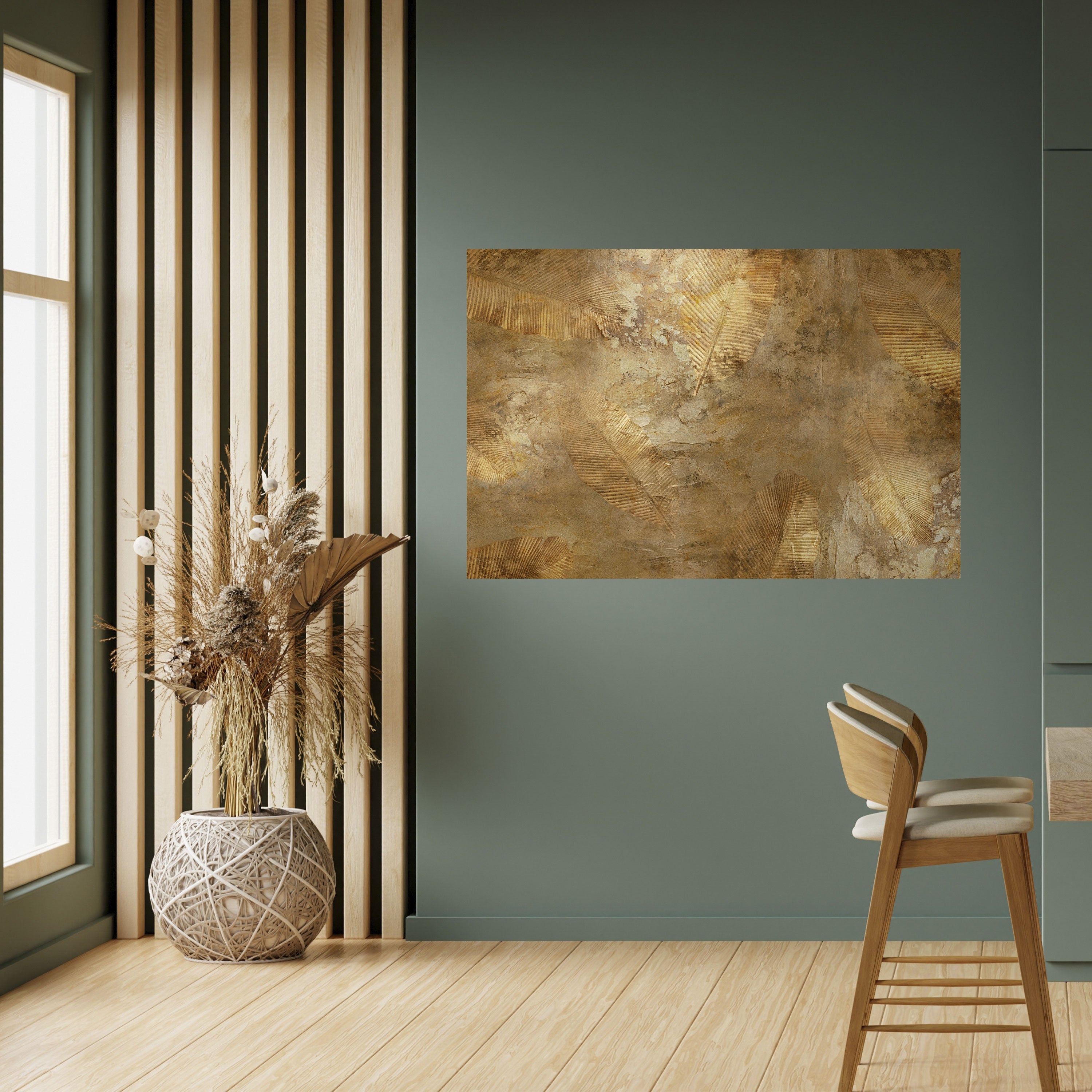 GILDED LEAF CASCADE Poster Horizontal Autocolante