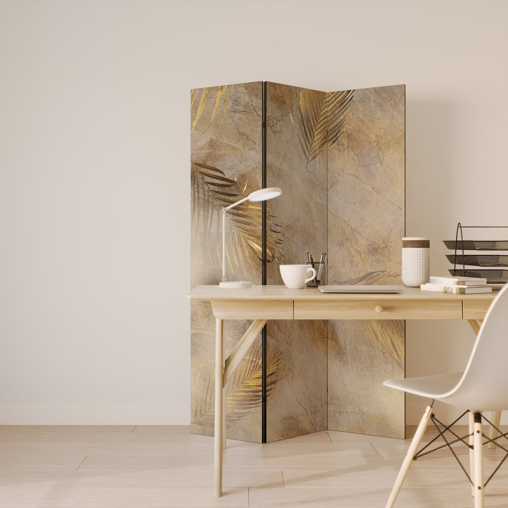 LEAVES OF SPLENDOR Biombo Decorativo de 3 Painéis