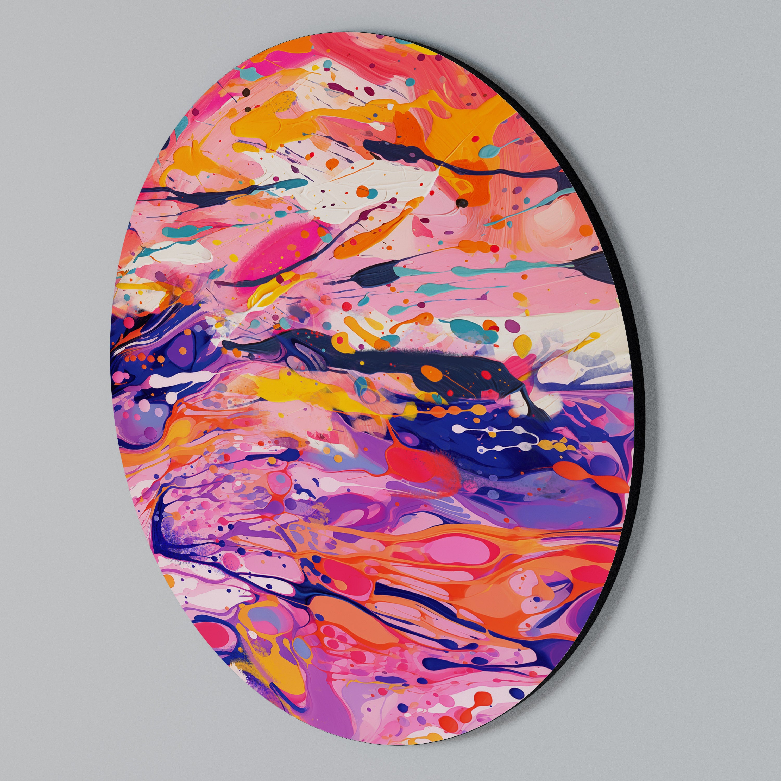 EXPRESSIVE ECHOES Arte de Parede Redonda