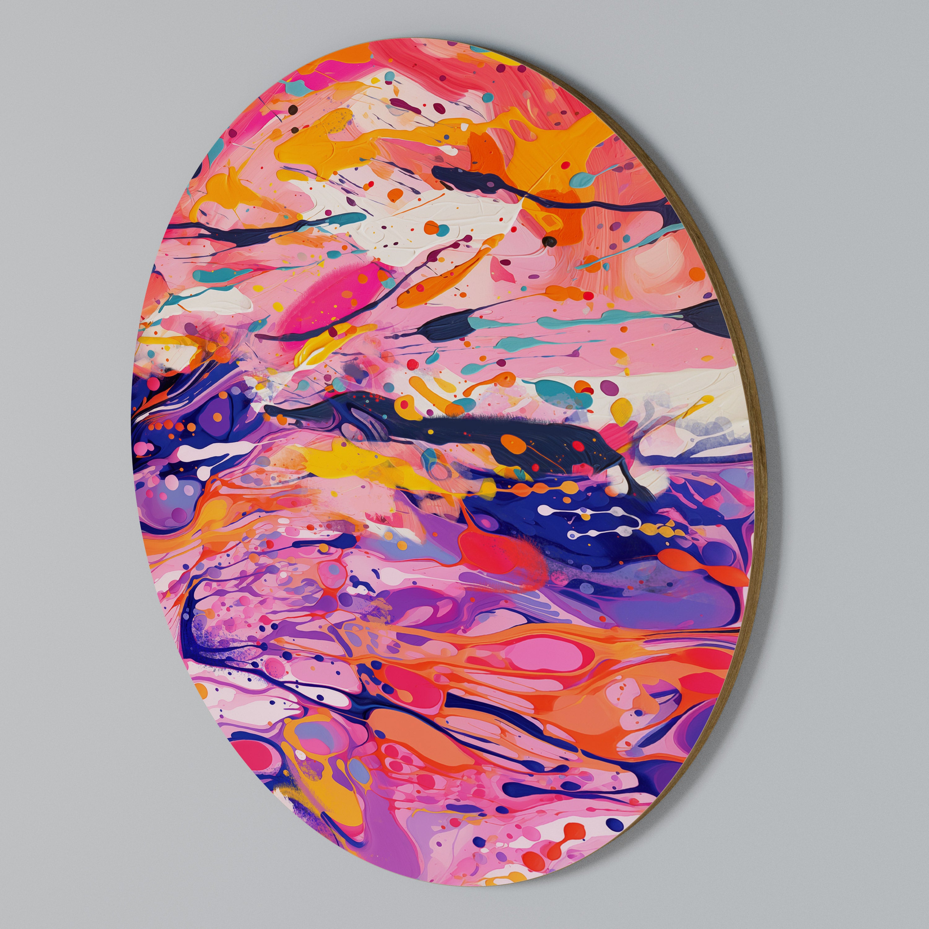 EXPRESSIVE ECHOES Arte de Parede Redonda