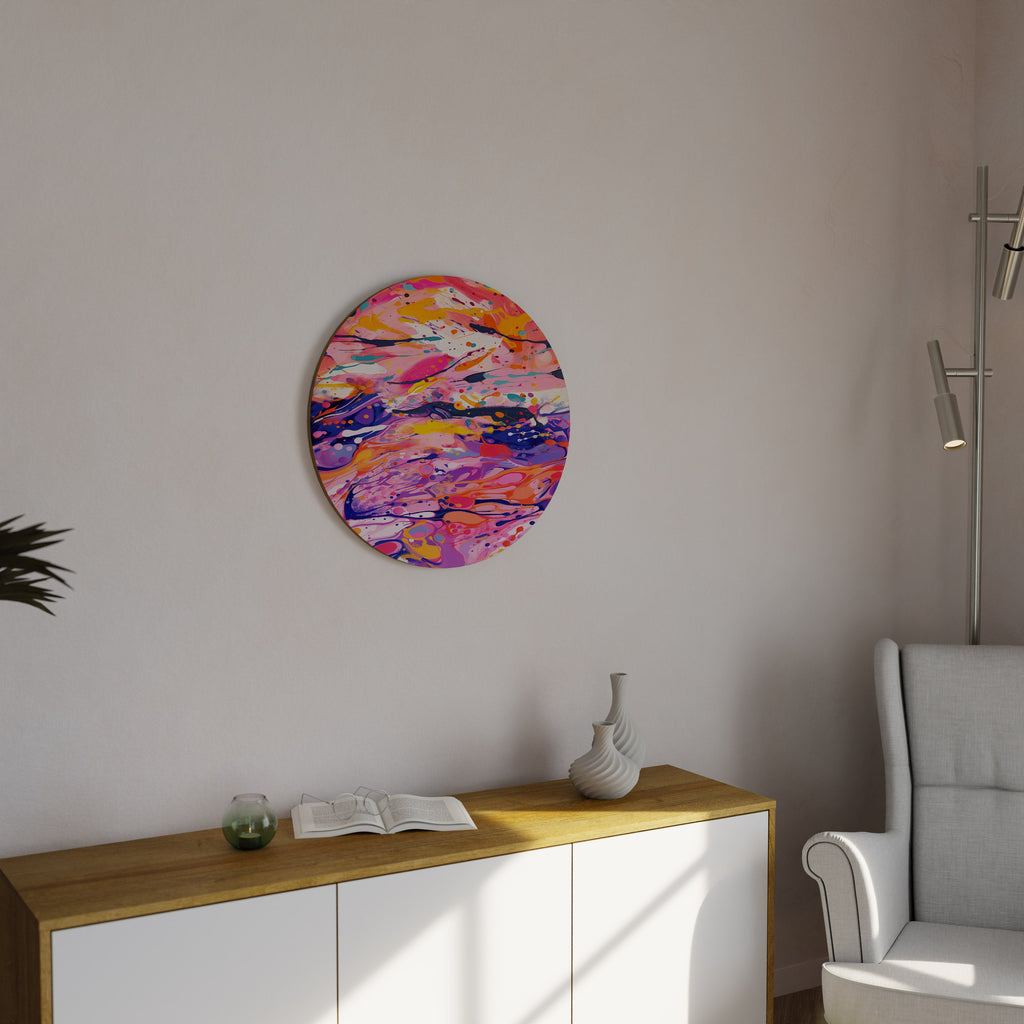 EXPRESSIVE ECHOES Quadro Redondo Decorativo