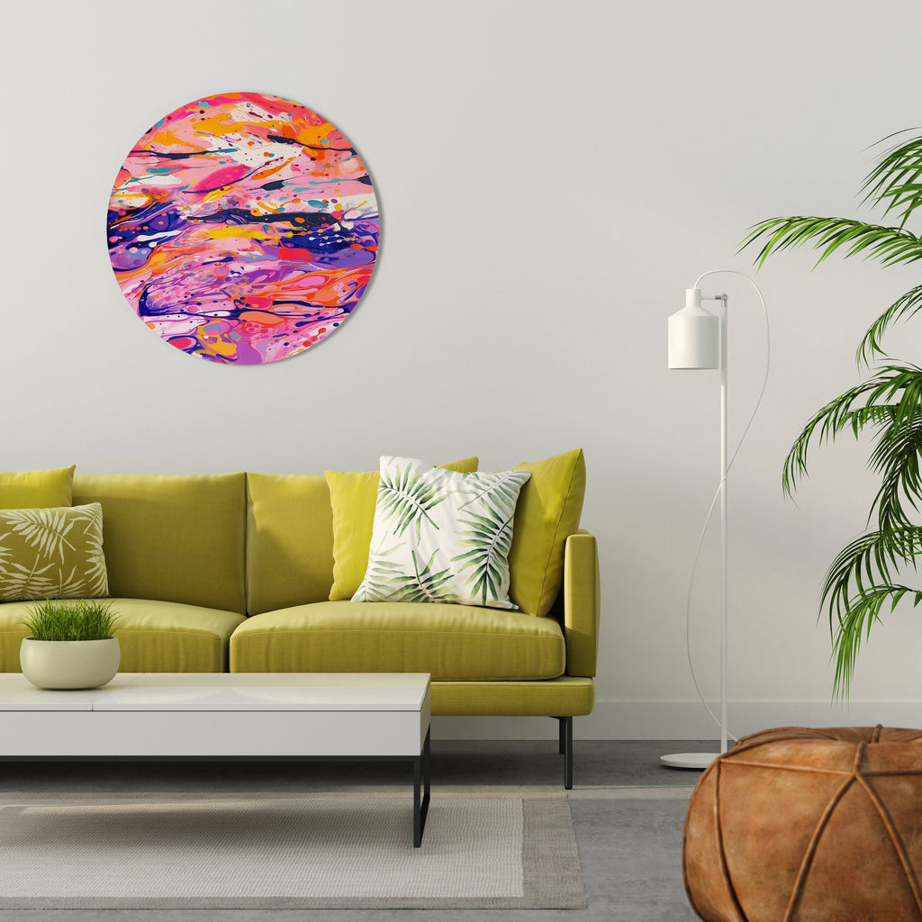 EXPRESSIVE ECHOES Quadro Redondo Decorativo