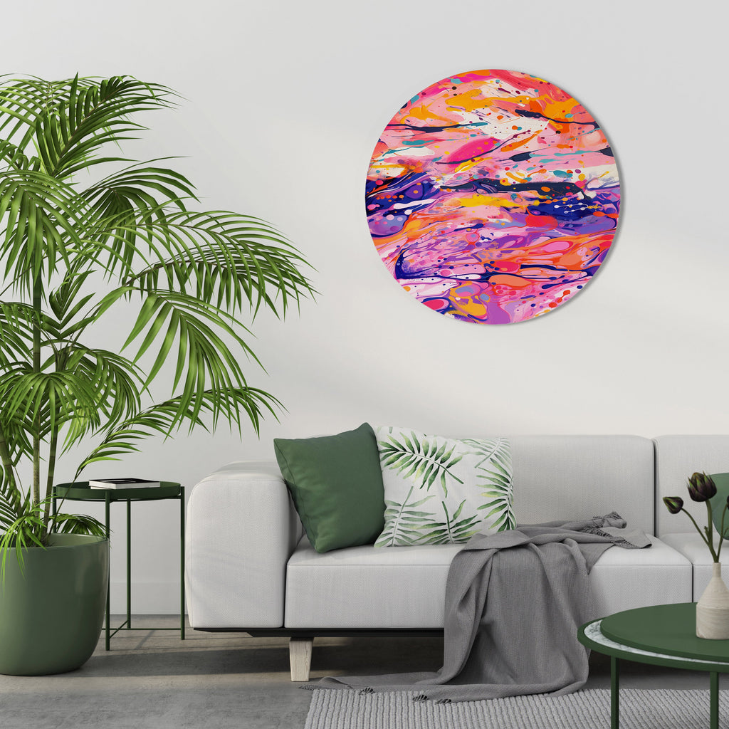 EXPRESSIVE ECHOES Quadro Redondo Decorativo