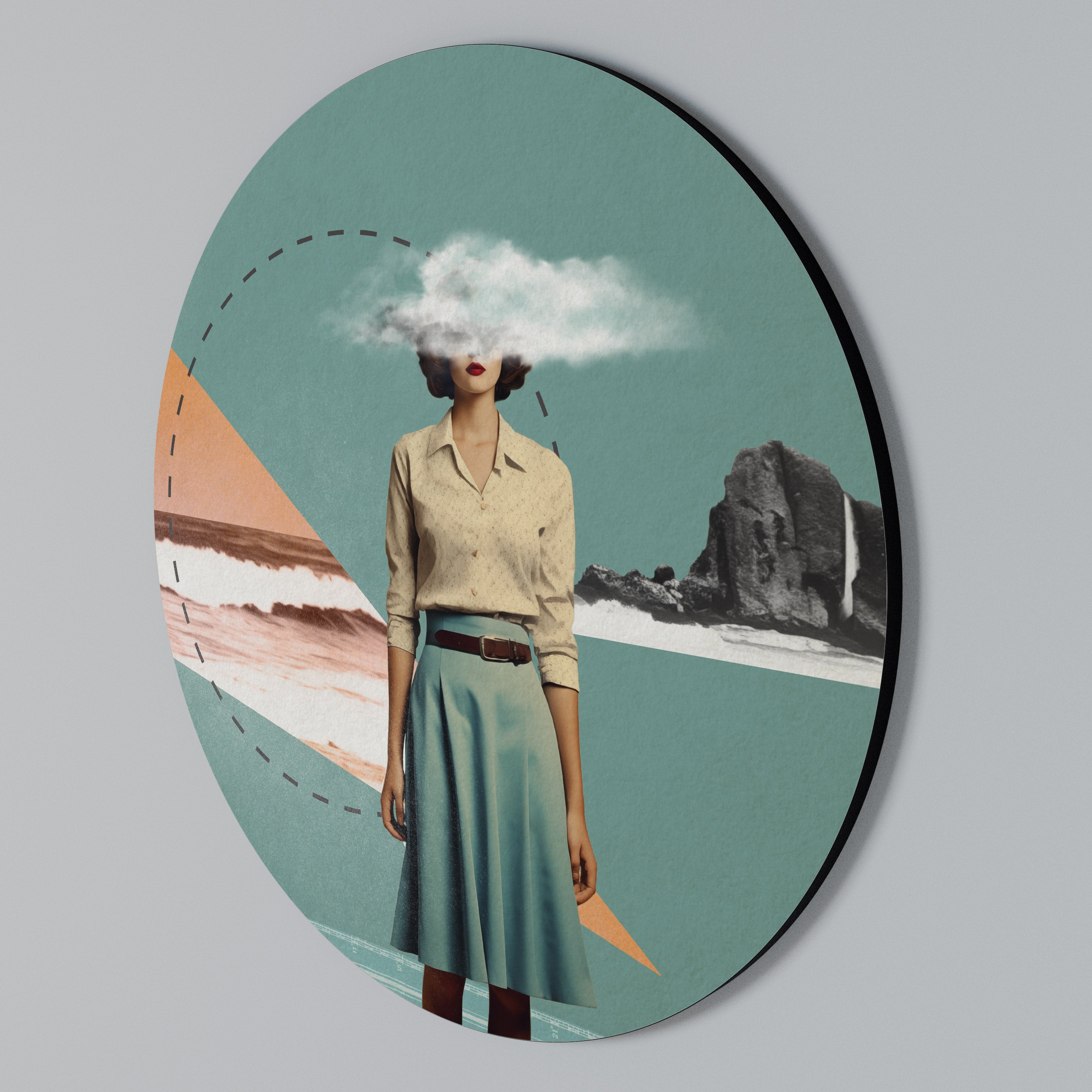 RETRO RESONANCE Arte de Parede Redonda