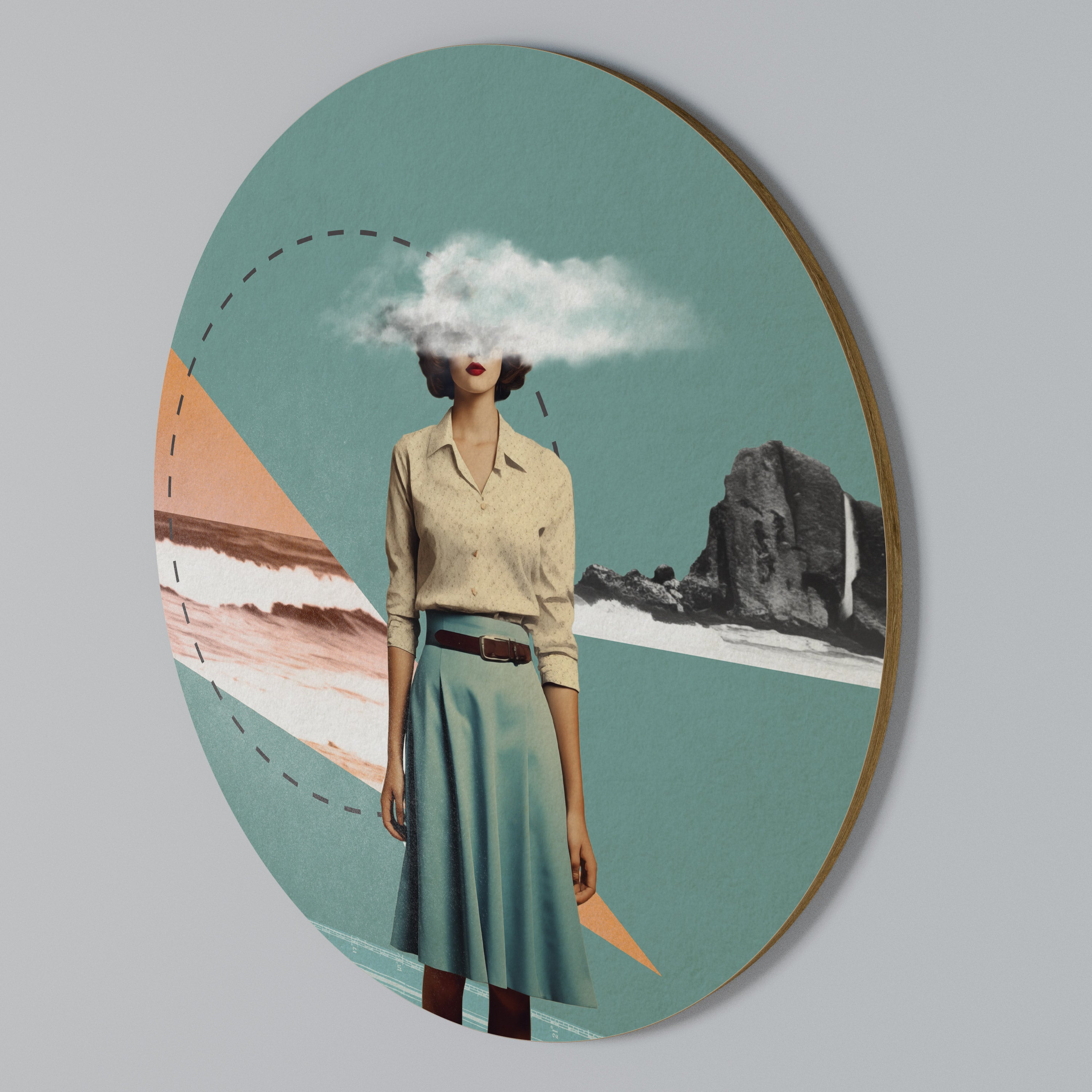 RETRO RESONANCE Arte de Parede Redonda