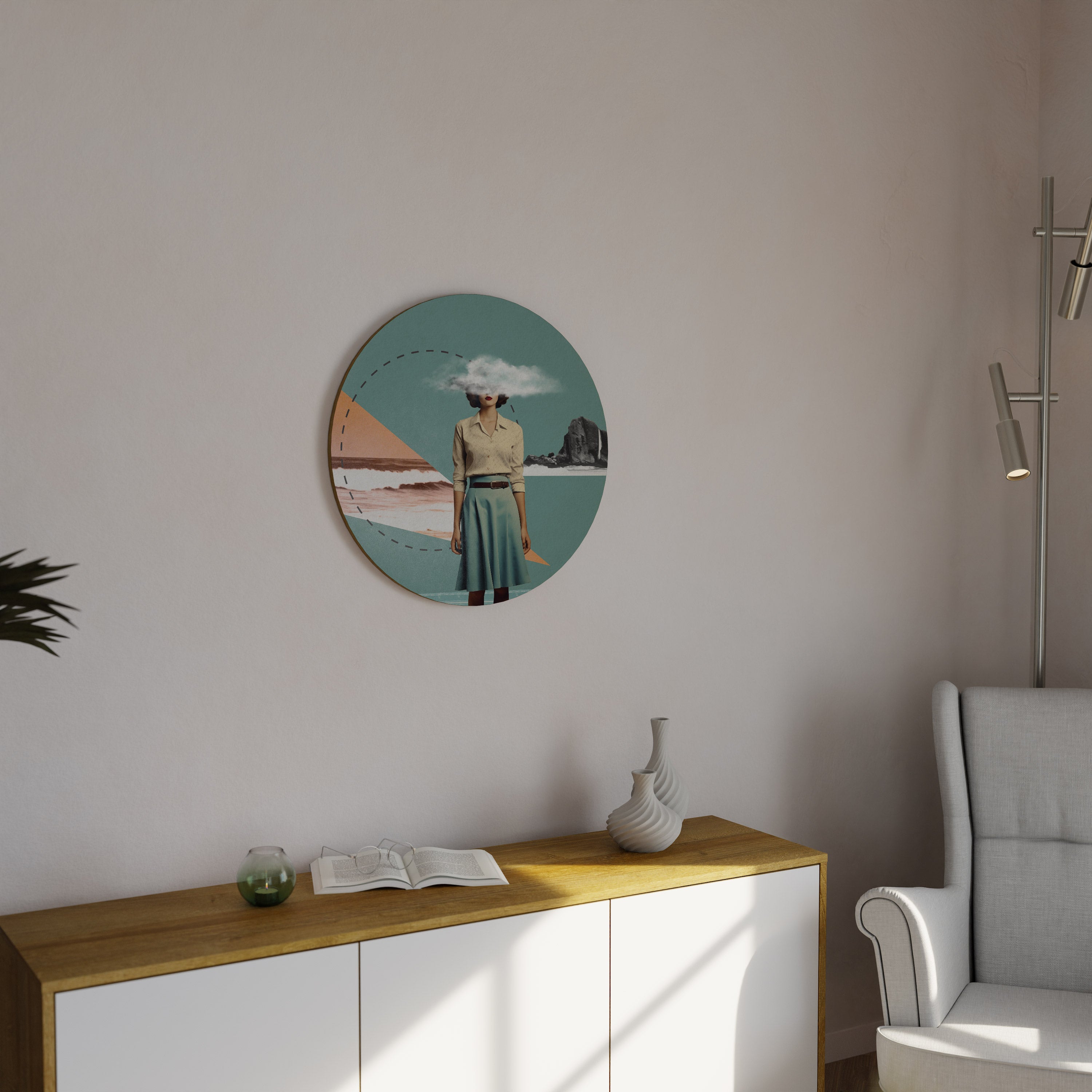 RETRO RESONANCE Quadro Redondo Decorativo