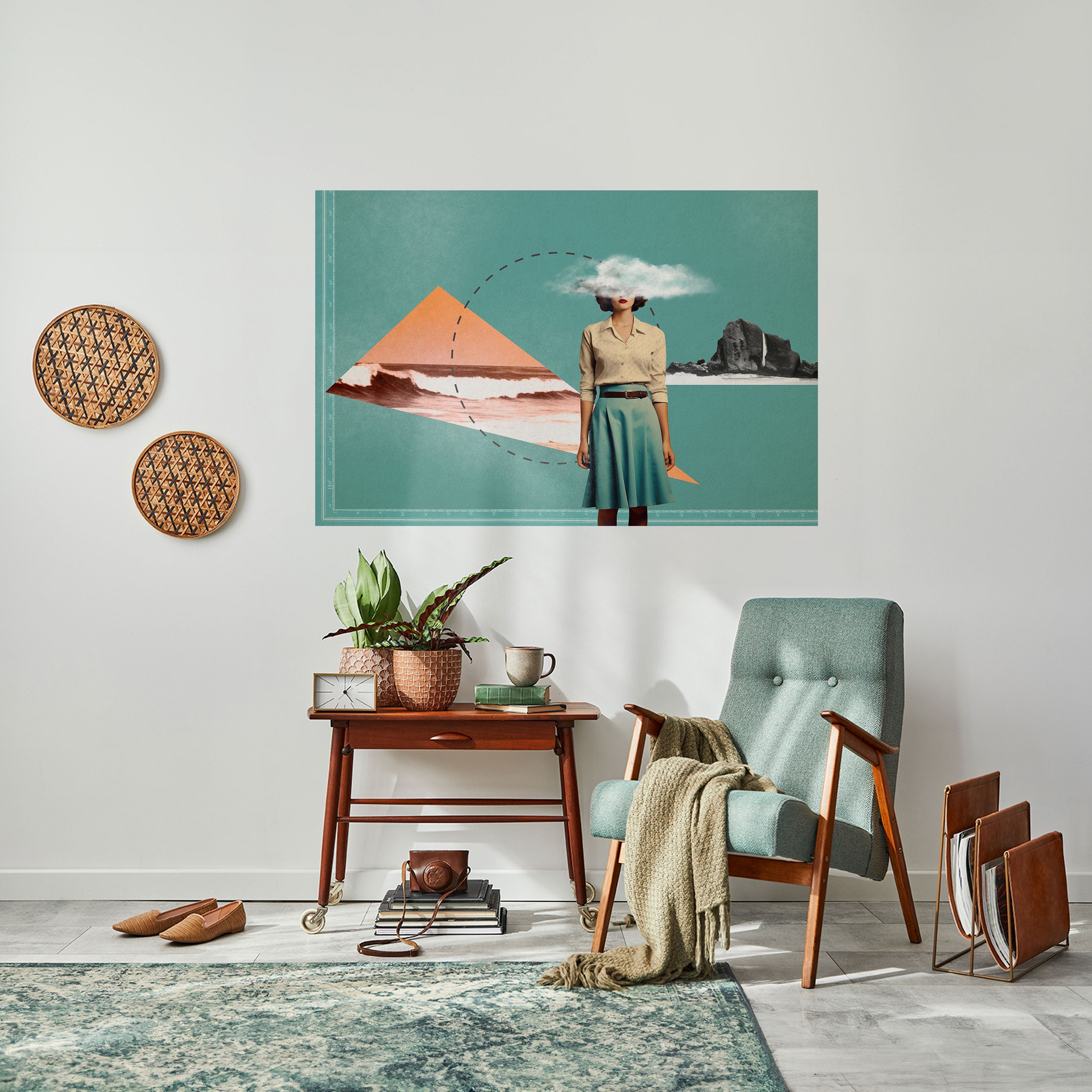 RETRO RESONANCE Poster Horizontal Autocolante