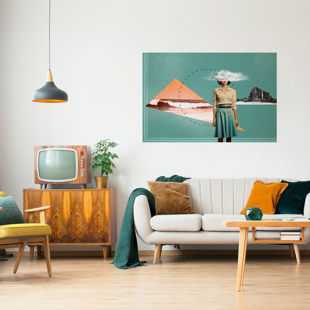 RETRO RESONANCE Poster Horizontal Autocolante