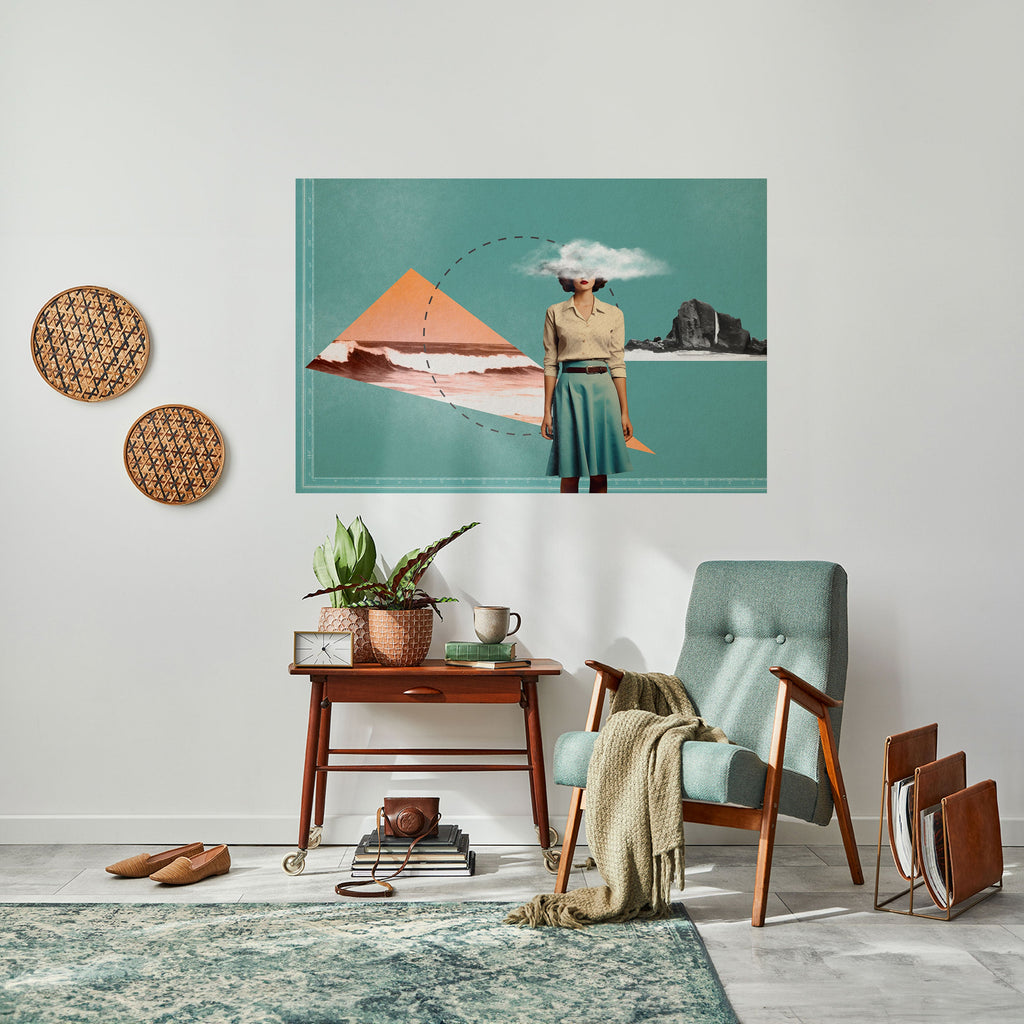 RETRO RESONANCE Poster Horizontal Autocolante