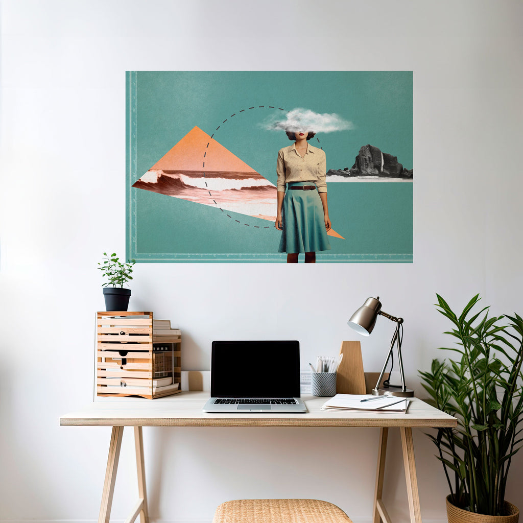 RETRO RESONANCE Poster Horizontal Autocolante