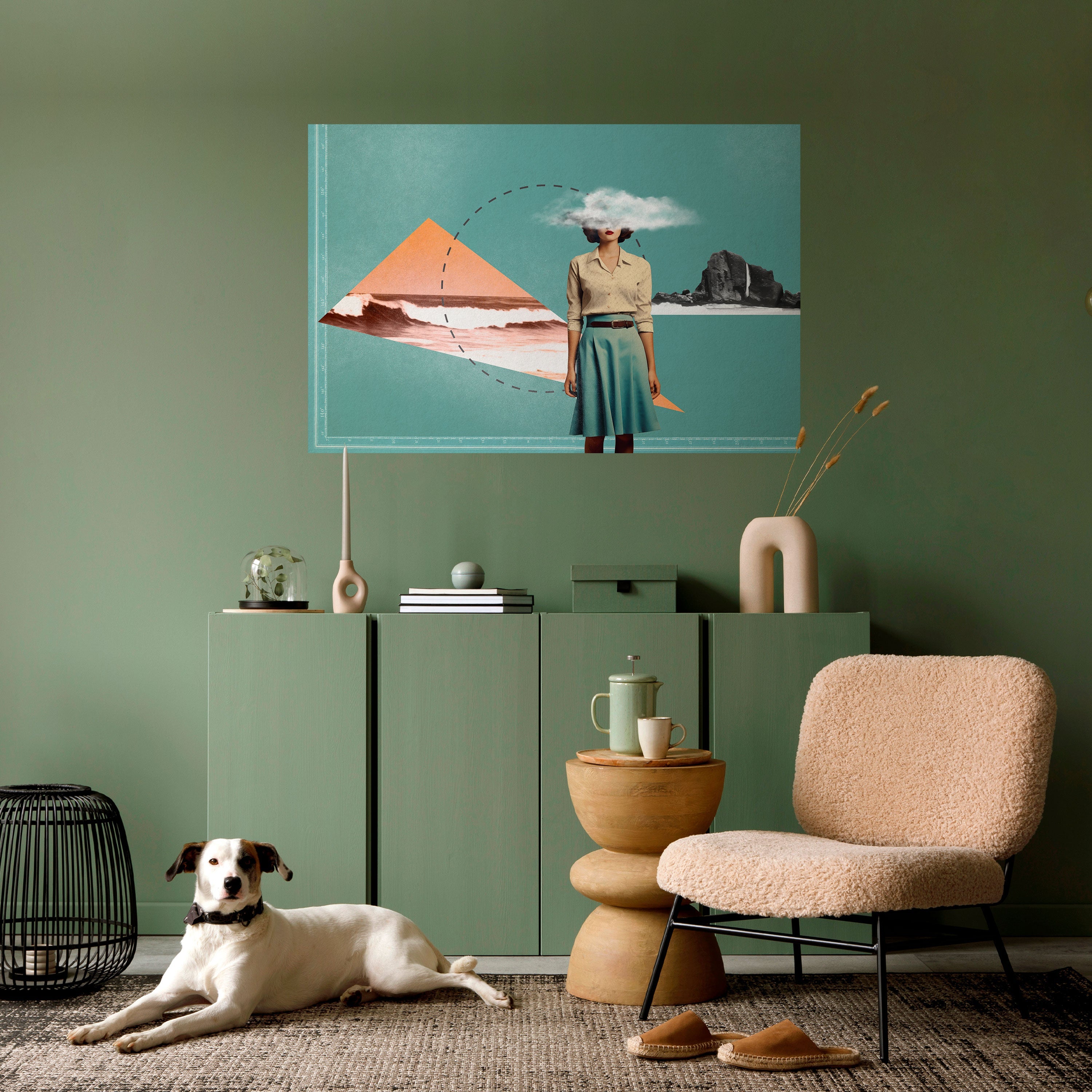 RETRO RESONANCE Poster Horizontal Autocolante