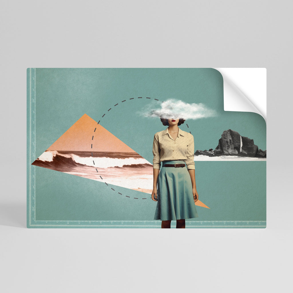 RETRO RESONANCE Poster Horizontal Autocolante