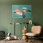 RETRO RESONANCE Poster Horizontal Autocolante