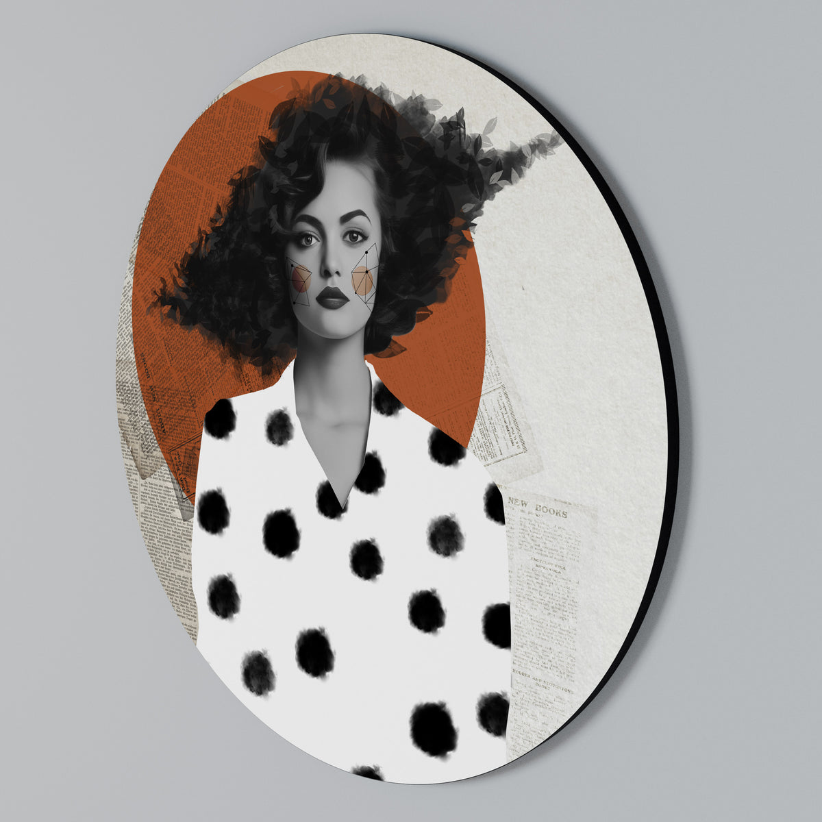 CLASSIC COOL DOTS Arte de Parede Redonda