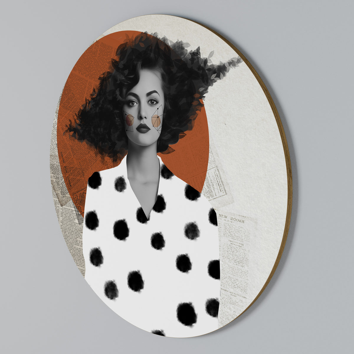 CLASSIC COOL DOTS Arte de Parede Redonda
