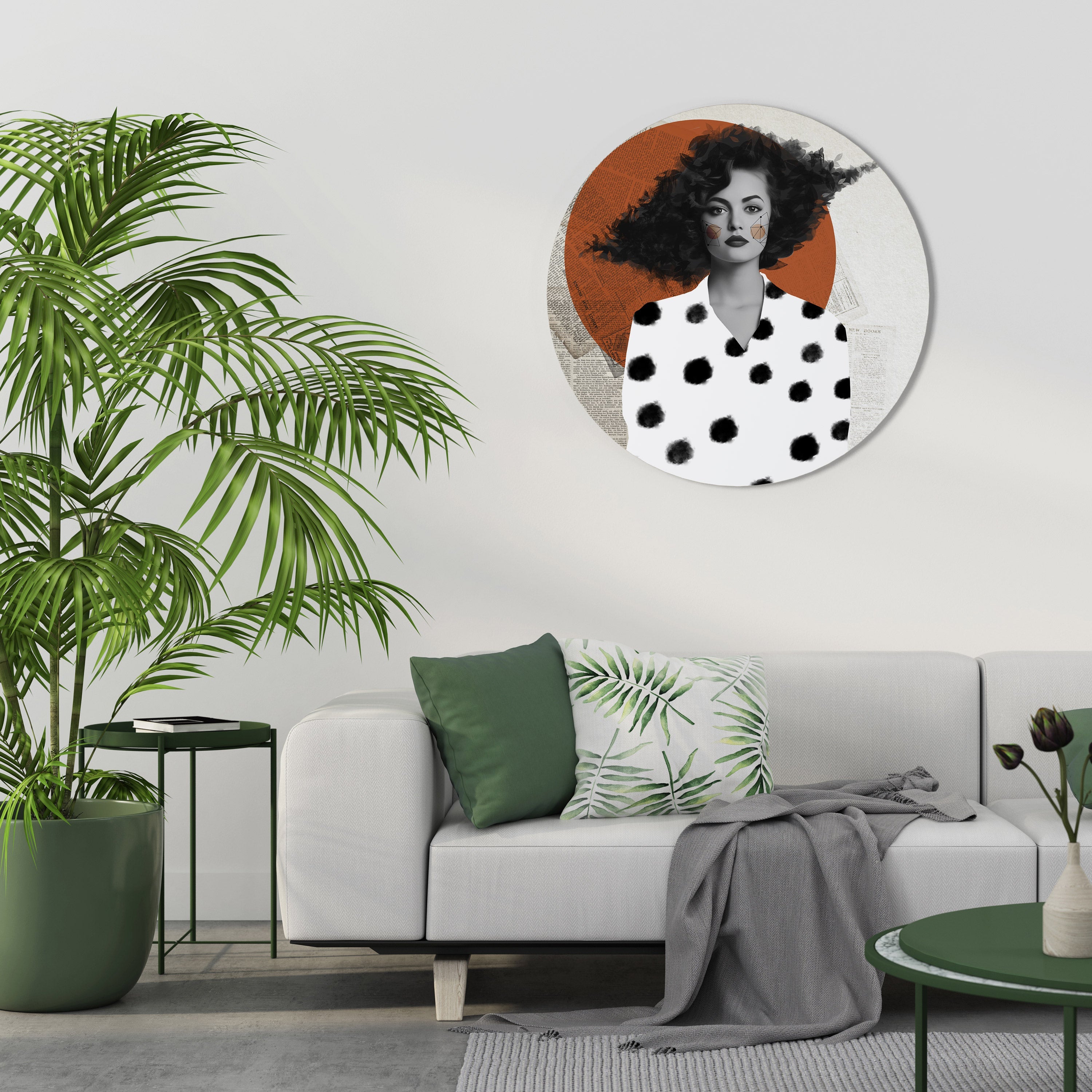CLASSIC COOL DOTS Round Wall Art
